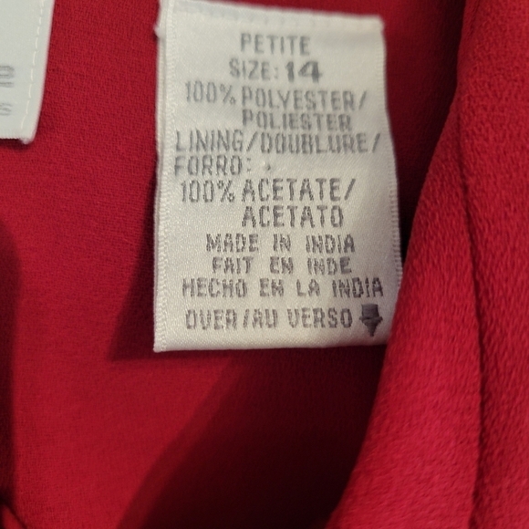 Liz Claiborne Vintage 80s Red Button Pleated Dress - Picture 7 of 8